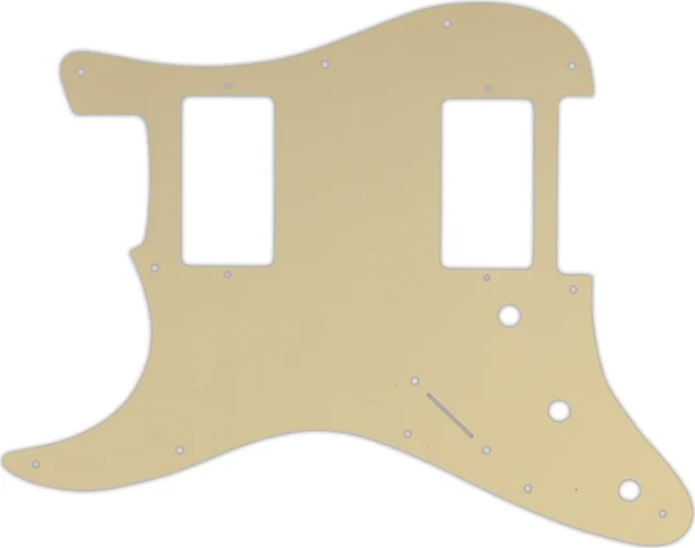 WD Custom Pickguard For Left Hand Dual Humbucker Fender Stratocaster #06 Cream