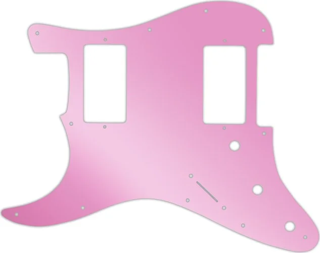 WD Custom Pickguard For Left Hand Dual Humbucker Fender Stratocaster #10P Pink Mirror