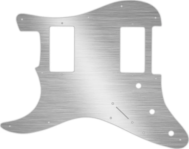 WD Custom Pickguard For Left Hand Dual Humbucker Fender Stratocaster #13 Simulated Brushed Silver/Black PVC