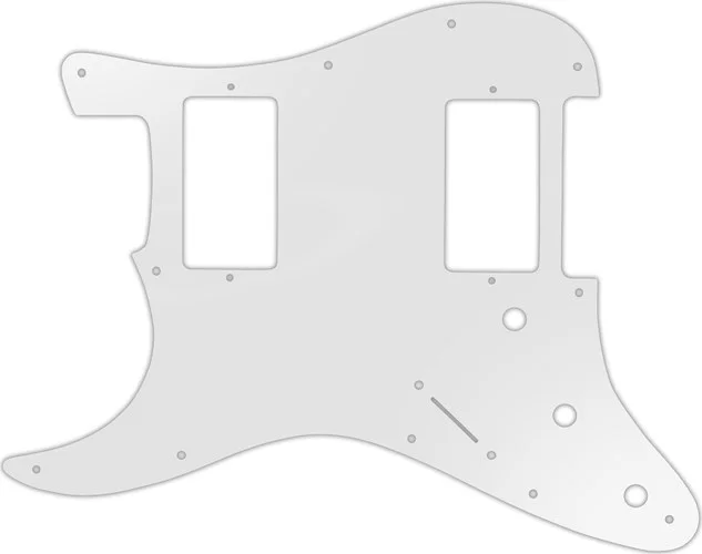 WD Custom Pickguard For Left Hand Dual Humbucker Fender Stratocaster #22 Translucent Milk White