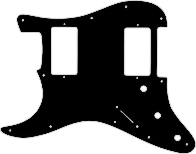WD Custom Pickguard For Left Hand Dual Humbucker Fender Stratocaster #29T Matte Black Thin