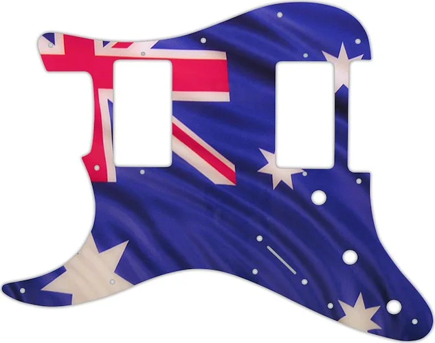 WD Custom Pickguard For Left Hand Dual Humbucker Fender Stratocaster #G13 Aussie Flag Graphic