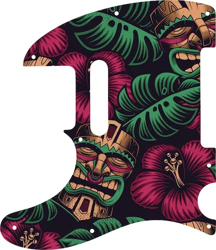 WD Custom Pickguard For Left Hand Fender 1954-Present USA or 2002-Present Made In Mexico Telecaster #GAL01 Aloha Tiki Graphic