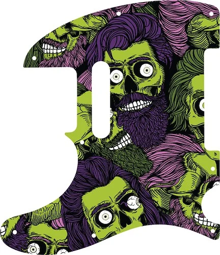 WD Custom Pickguard For Left Hand Fender 1954-Present USA or 2002-Present Made In Mexico Telecaster #GHA02 Zombeard Graphic