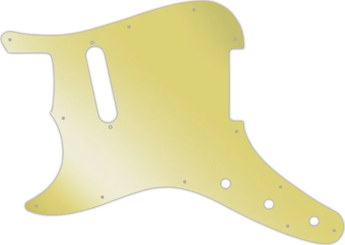 WD Custom Pickguard For Left Hand Fender 1957-1976 Musicmaster #10GD Gold Mirror