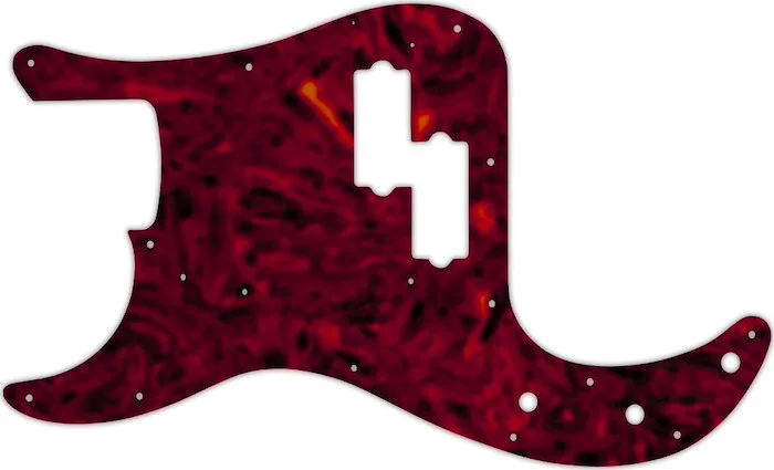 WD Custom Pickguard For Left Hand Fender 1962-1964 Precision Bass #05T Tortoise Shell Solid (Semi-Transparent)