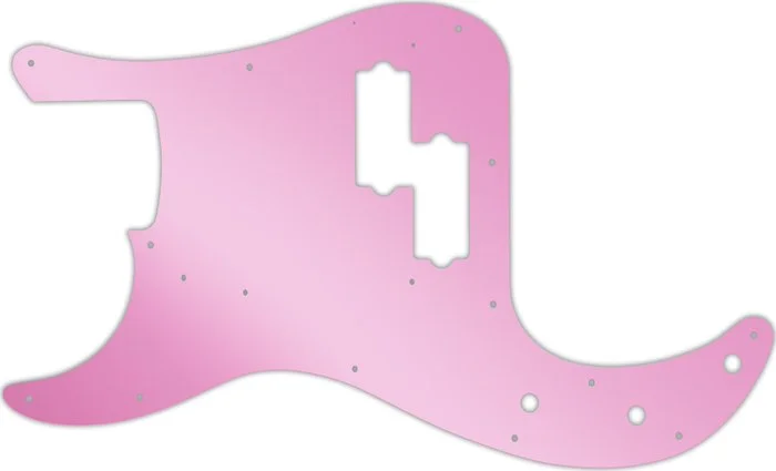 WD Custom Pickguard For Left Hand Fender 1962-1964 Precision Bass #10P Pink Mirror