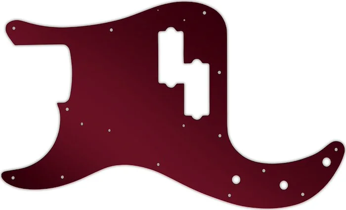 WD Custom Pickguard For Left Hand Fender 1962-1964 Precision Bass #10R Red Mirror