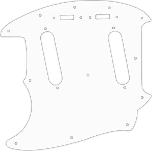 WD Custom Pickguard For Left Hand Fender 1964-1982 Mustang #02 White