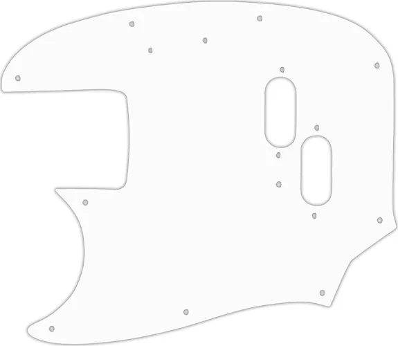 WD Custom Pickguard For Left Hand Fender 1966-1983 USA Mustang Bass #04 White/Black/White