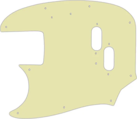 WD Custom Pickguard For Left Hand Fender 1966-1983 USA Mustang Bass #34S Mint Green Solid