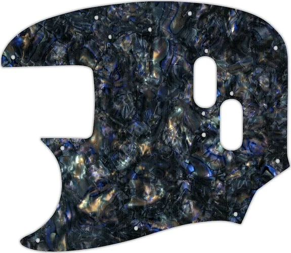 WD Custom Pickguard For Left Hand Fender 1966-1983 USA Mustang Bass #35 Black Abalone