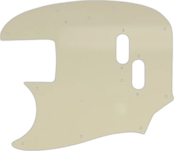 WD Custom Pickguard For Left Hand Fender 1966-1983 USA Mustang Bass #55S Parchment Solid