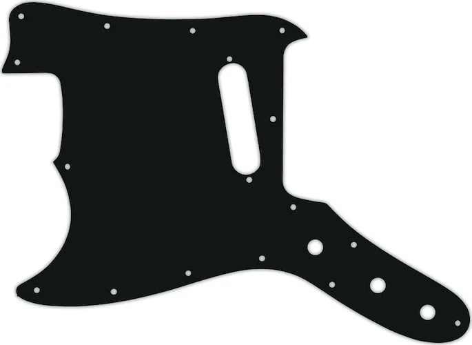 WD Custom Pickguard For Left Hand Fender 1967-1981 Bronco #01A Black Acrylic