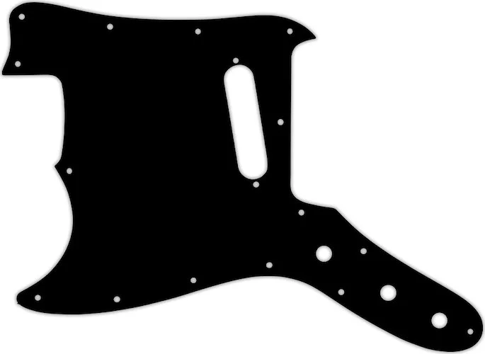 WD Custom Pickguard For Left Hand Fender 1967-1981 Bronco #01T Black Thin