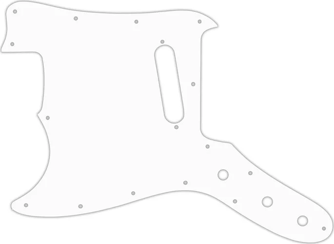 WD Custom Pickguard For Left Hand Fender 1967-1981 Bronco #02 White