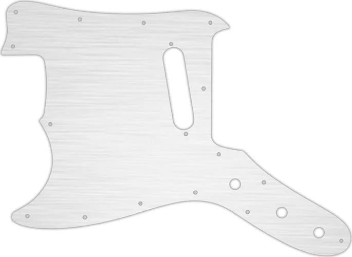 WD Custom Pickguard For Left Hand Fender 1967-1981 Bronco #13 Simulated Brushed Silver/Black PVC