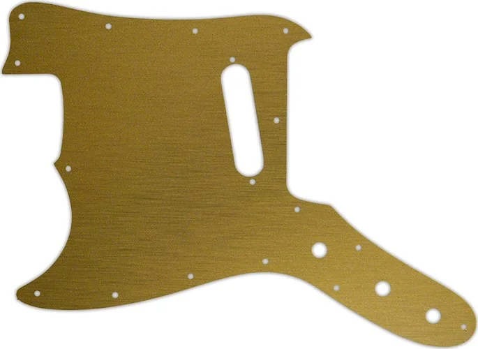 WD Custom Pickguard For Left Hand Fender 1967-1981 Bronco #14 Simulated Brushed Gold/Black PVC