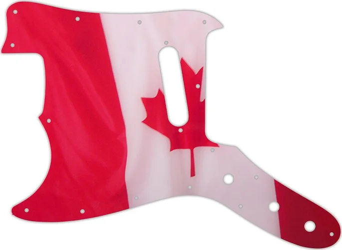 WD Custom Pickguard For Left Hand Fender 1967-1981 Bronco #G11 Canadian Flag Graphic