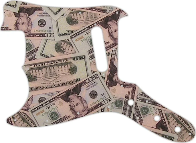 WD Custom Pickguard For Left Hand Fender 1967-1981 Bronco #G16 Money Graphic
