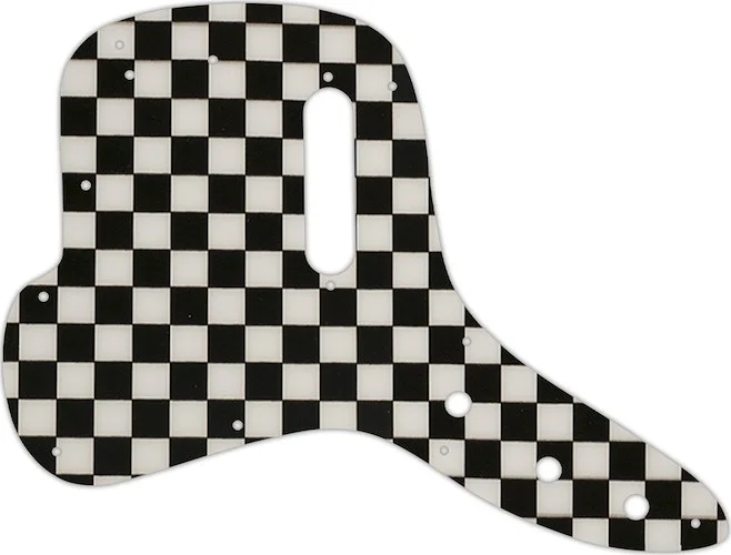 WD Custom Pickguard For Left Hand Fender 1971-1977 Musicmaster Bass #CK01 Checkerboard Graphic