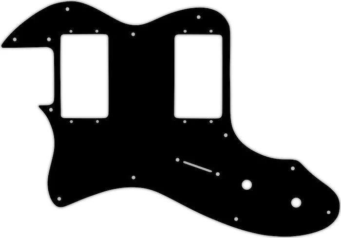 WD Custom Pickguard For Left Hand Fender 1972-1978 Vintage Telecaster Thinline With Humbuckers #01 Black