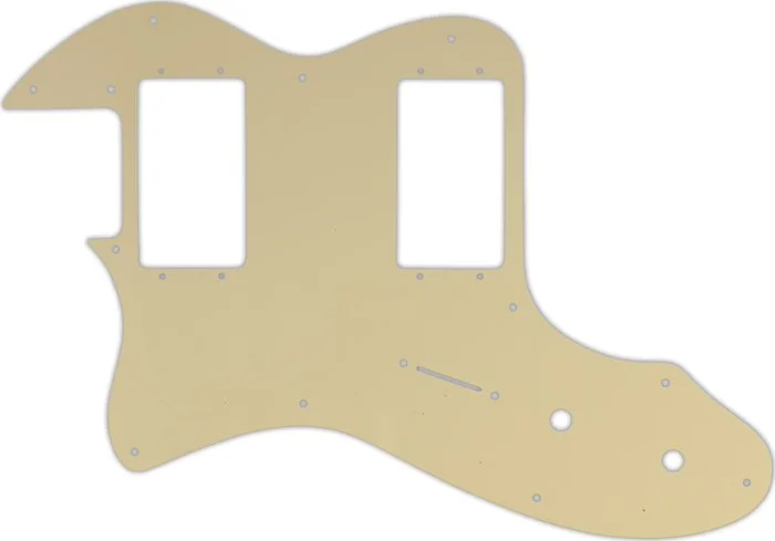 WD Custom Pickguard For Left Hand Fender 1972-1978 Vintage Telecaster Thinline With Humbuckers #06 Cream