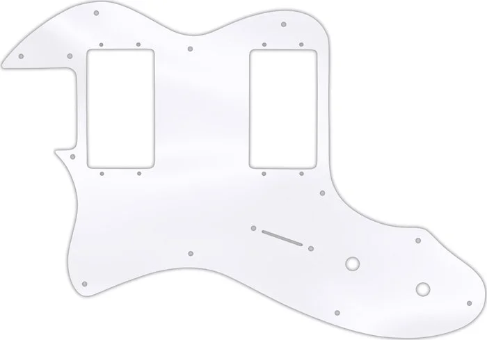WD Custom Pickguard For Left Hand Fender 1972-1978 Vintage Telecaster Thinline With Humbuckers #45T Clear Acry