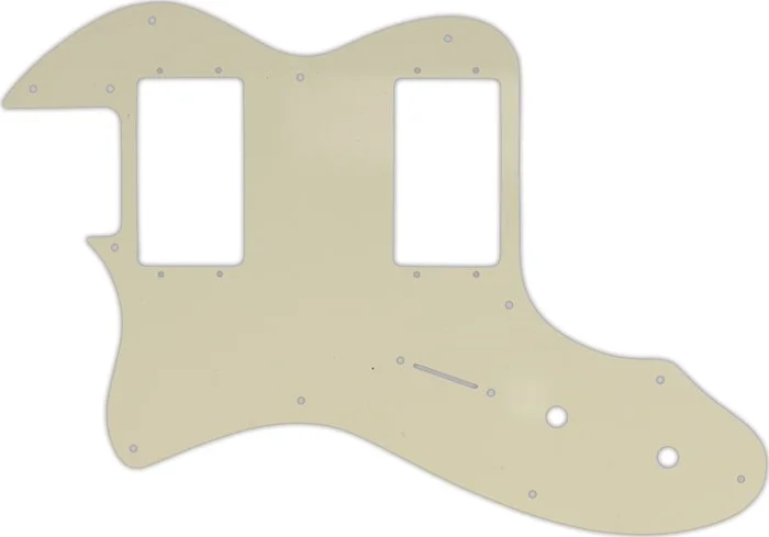 WD Custom Pickguard For Left Hand Fender 1972-1978 Vintage Telecaster Thinline With Humbuckers #55 Parchment 3