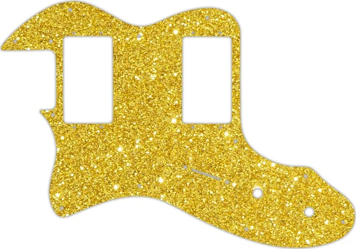 WD Custom Pickguard For Left Hand Fender 1972-1978 Vintage Telecaster Thinline With Humbuckers #60GS Gold Sparkle 