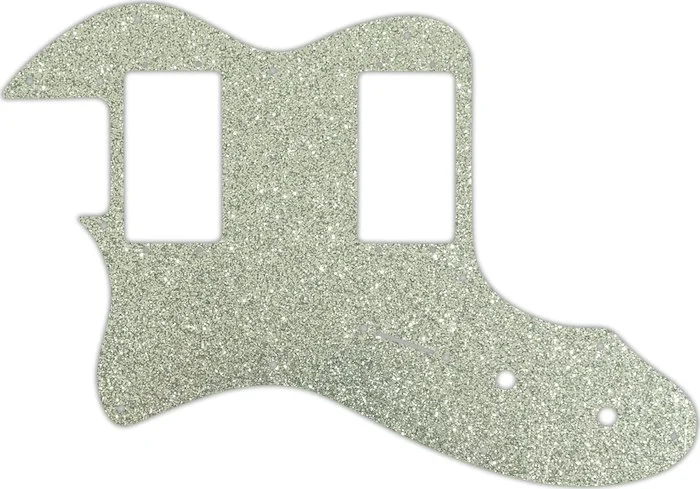 WD Custom Pickguard For Left Hand Fender 1972-1978 Vintage Telecaster Thinline With Humbuckers #60SS Silver Sparkle 