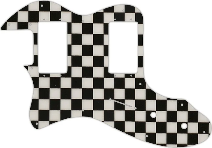 WD Custom Pickguard For Left Hand Fender 1972-1978 Vintage Telecaster Thinline With Humbuckers #CK01 Checkerboard Graphic