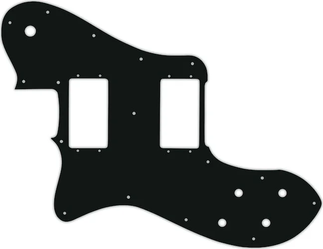 WD Custom Pickguard For Left Hand Fender 1972-1982 Vintage Telecaster Deluxe #01A Black Acrylic