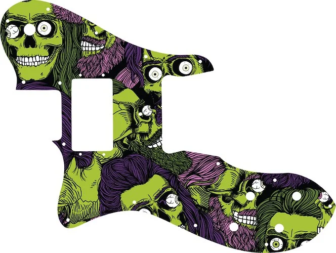 WD Custom Pickguard For Left Hand Fender 1972-1981 Vintage Telecaster Custom #GHA02 Zombeard Graphic