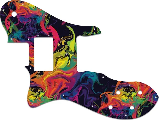 WD Custom Pickguard For Left Hand Fender 1972-1981 Vintage Telecaster Custom #GP01 Rainbow Paint Swirl Graphic