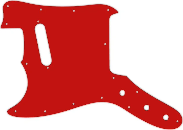 WD Custom Pickguard For Left Hand Fender 1976-1981 Musicmaster #07S Red Solid
