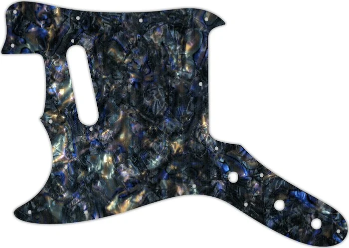 WD Custom Pickguard For Left Hand Fender 1976-1981 Musicmaster #35 Black Abalone