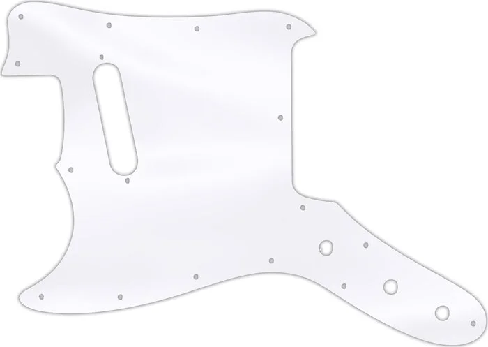 WD Custom Pickguard For Left Hand Fender 1976-1981 Musicmaster #45T Clear Acrylic Thin