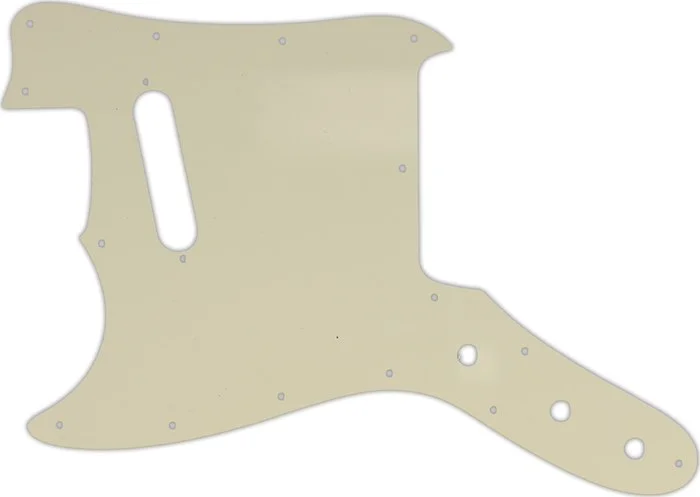 WD Custom Pickguard For Left Hand Fender 1976-1981 Musicmaster #55S Parchment Solid