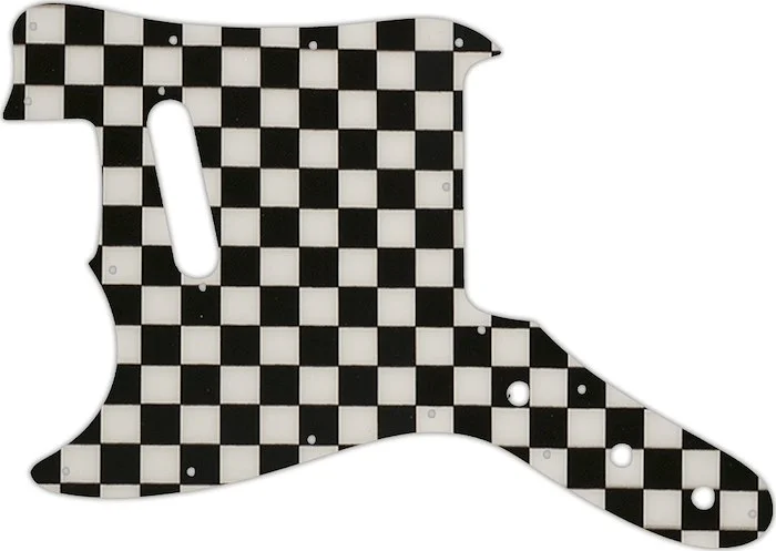 WD Custom Pickguard For Left Hand Fender 1976-1981 Musicmaster #CK01 Checkerboard Graphic