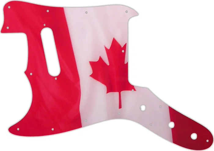 WD Custom Pickguard For Left Hand Fender 1976-1981 Musicmaster #G11 Canadian Flag Graphic