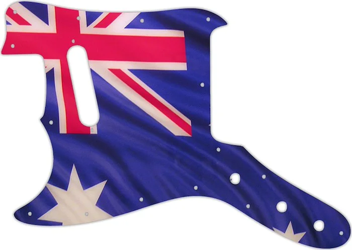 WD Custom Pickguard For Left Hand Fender 1976-1981 Musicmaster #G13 Aussie Flag Graphic