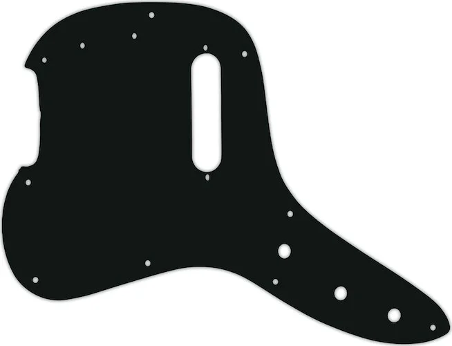 WD Custom Pickguard For Left Hand Fender 1978 Musicmaster Bass #01A Black Acrylic