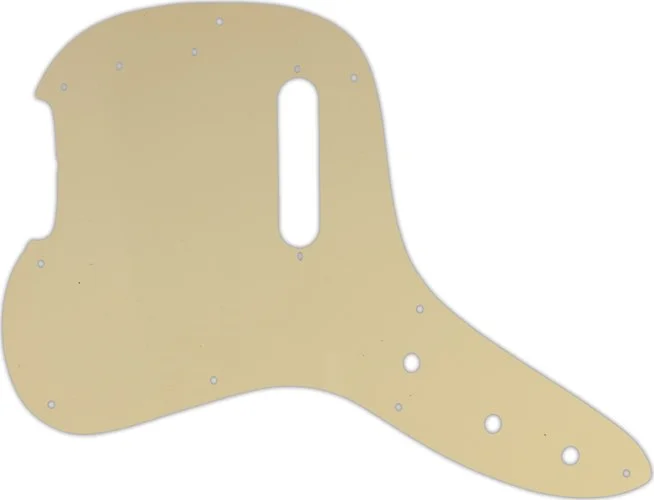 WD Custom Pickguard For Left Hand Fender 1978 Musicmaster Bass #06T Cream Thin