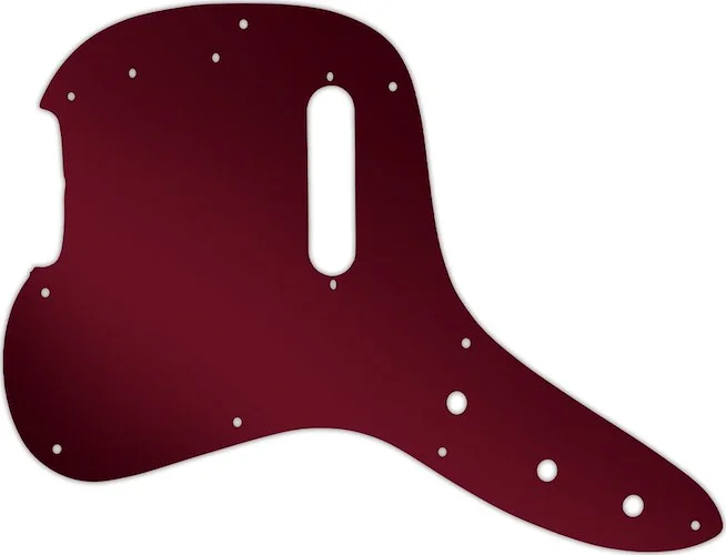 WD Custom Pickguard For Left Hand Fender 1978 Musicmaster Bass #10R Red Mirror
