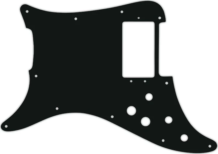 WD Custom Pickguard For Left Hand Fender 1979-1982 Lead I #01A Black Acrylic