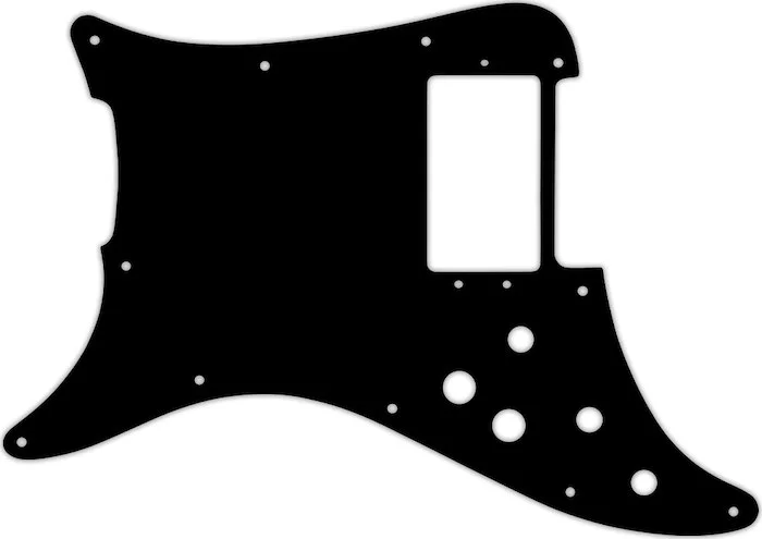 WD Custom Pickguard For Left Hand Fender 1979-1982 Lead I #01 Black