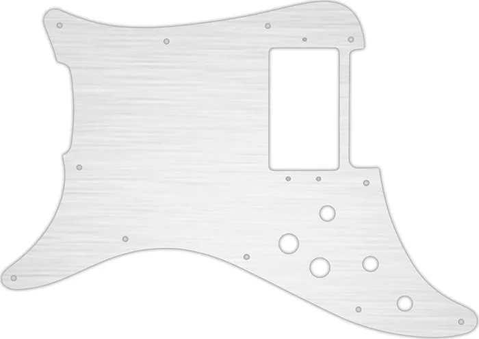 WD Custom Pickguard For Left Hand Fender 1979-1982 Lead I #13 Simulated Brushed Silver/Black PVC