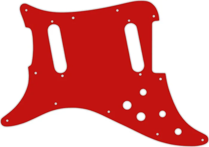 WD Custom Pickguard For Left Hand Fender 1979-1982 Lead II #07S Red Solid