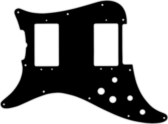 WD Custom Pickguard For Left Hand Fender 1979-1982 Lead III #01 Black